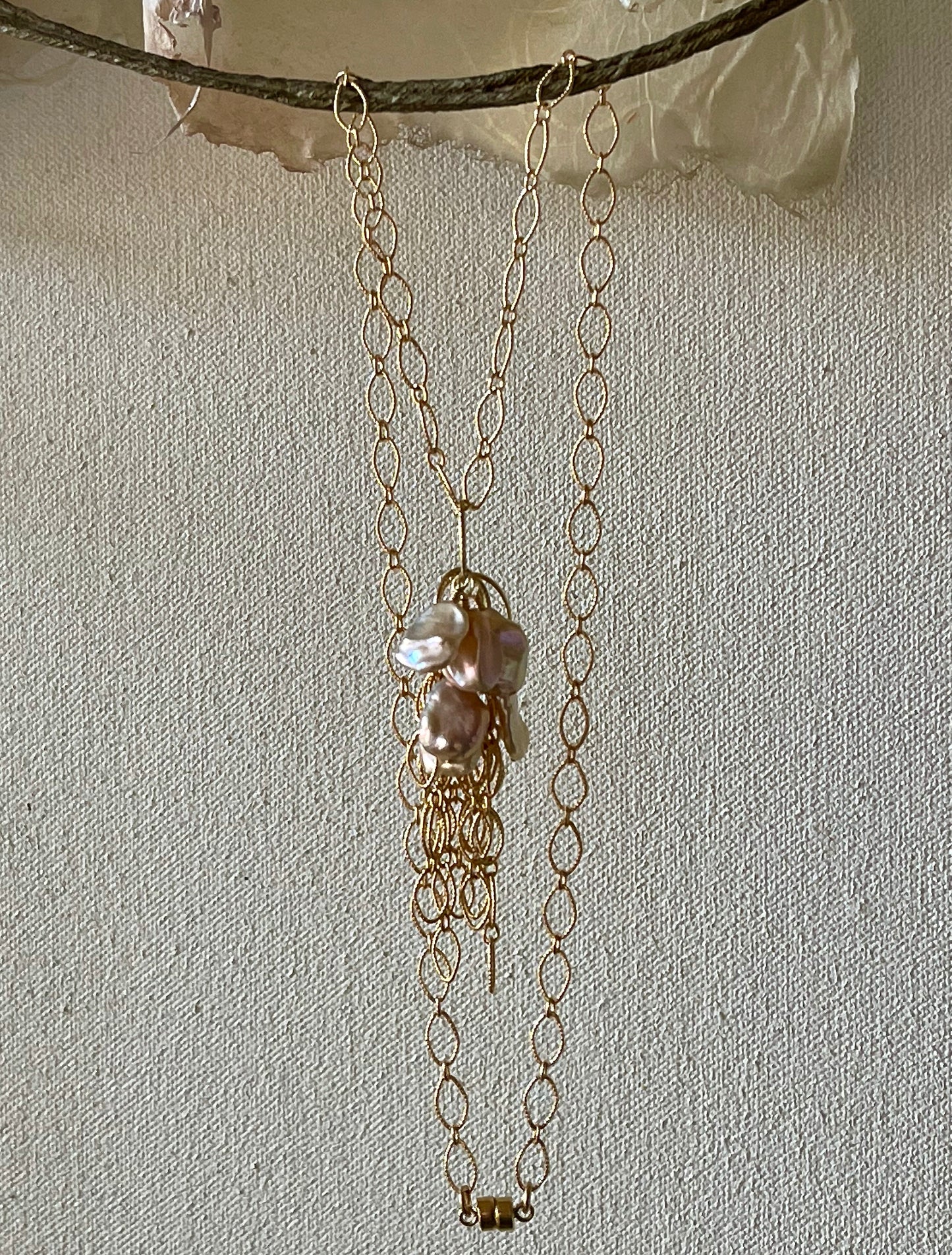 Full View Golden Sunset Keshi Pendant / Arpaia beachlove