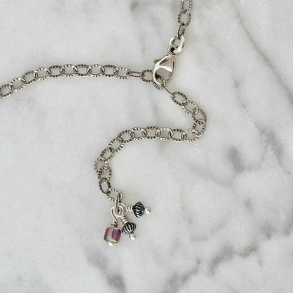 Dreamtime / beachlove® Handmade Glass & Antiqued Sterling Silver Tassel Pendant Necklace