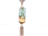 360-degree video of Arpaia Positano beachlove glass & silver tassel pendant necklace