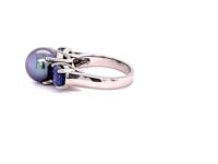 Video / Lavender Symphony Violet Sapphire Tahitian Pearl Ring