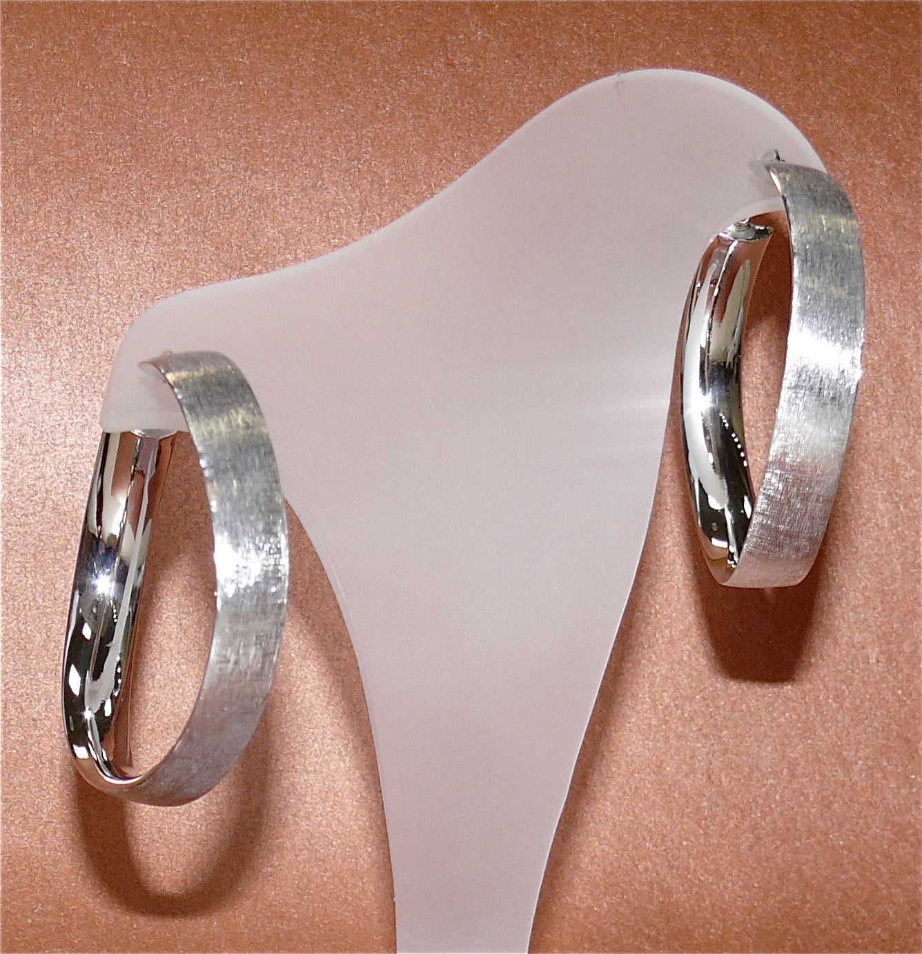 Frosted Ice Sterling Silver Hoops / Arpaia