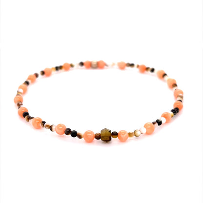 Coralline gemstone stretch bracelet / Arpaia beachlove