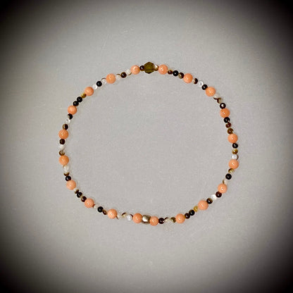 Coralline gemstone stretch bracelet / Arpaia beachlove
