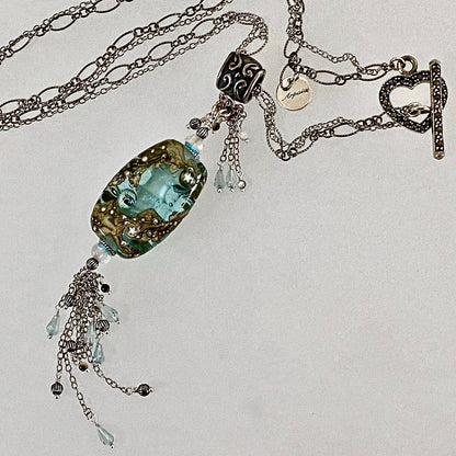 Closeup pendant & clasp Ezili beachlove  necklace / Arpaia
