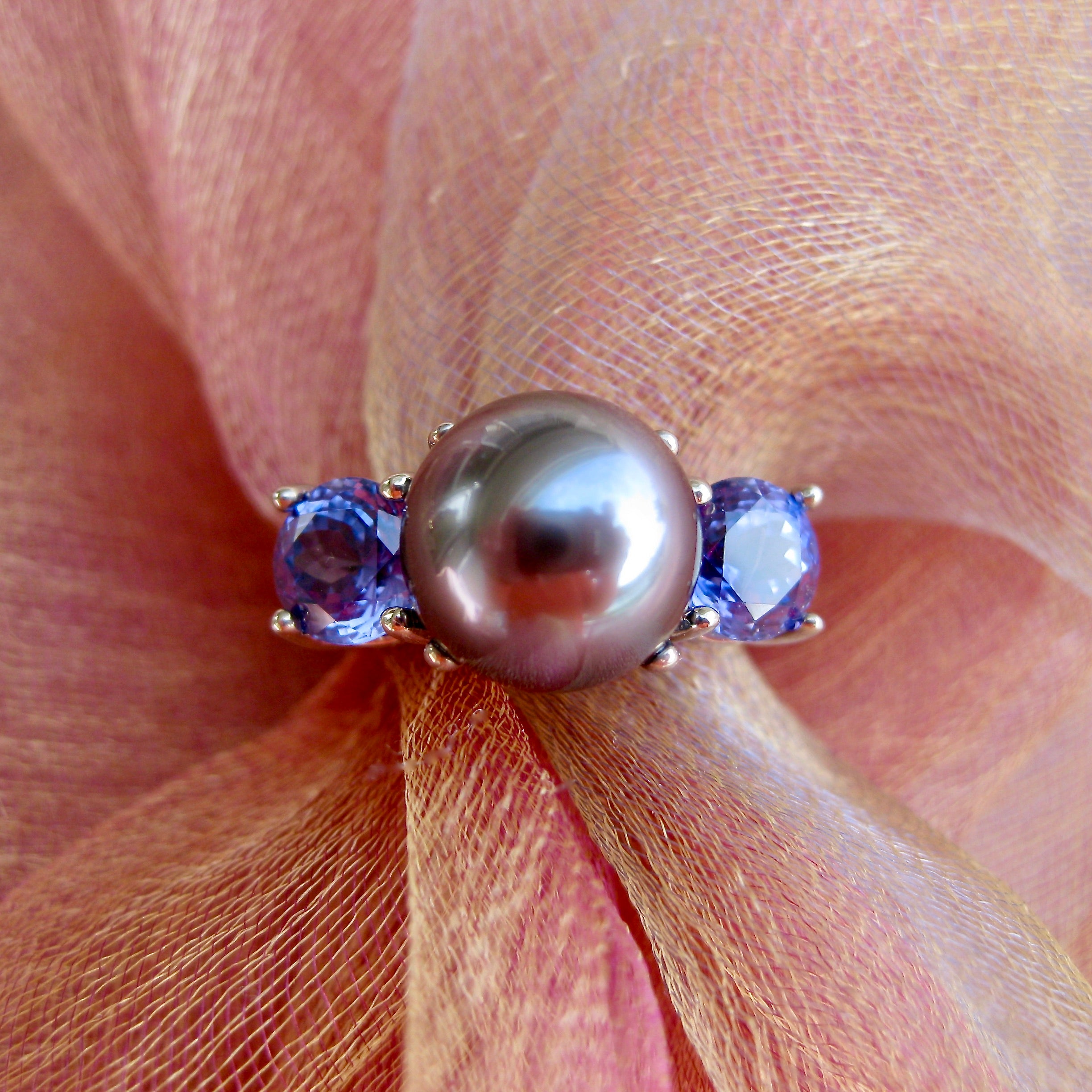 Purple pearl sale ring