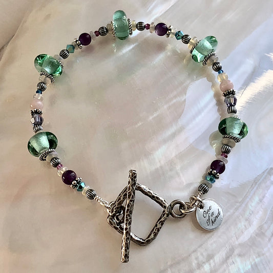 Portofino gemstone & glass beachlove bracelet  / Arpaia