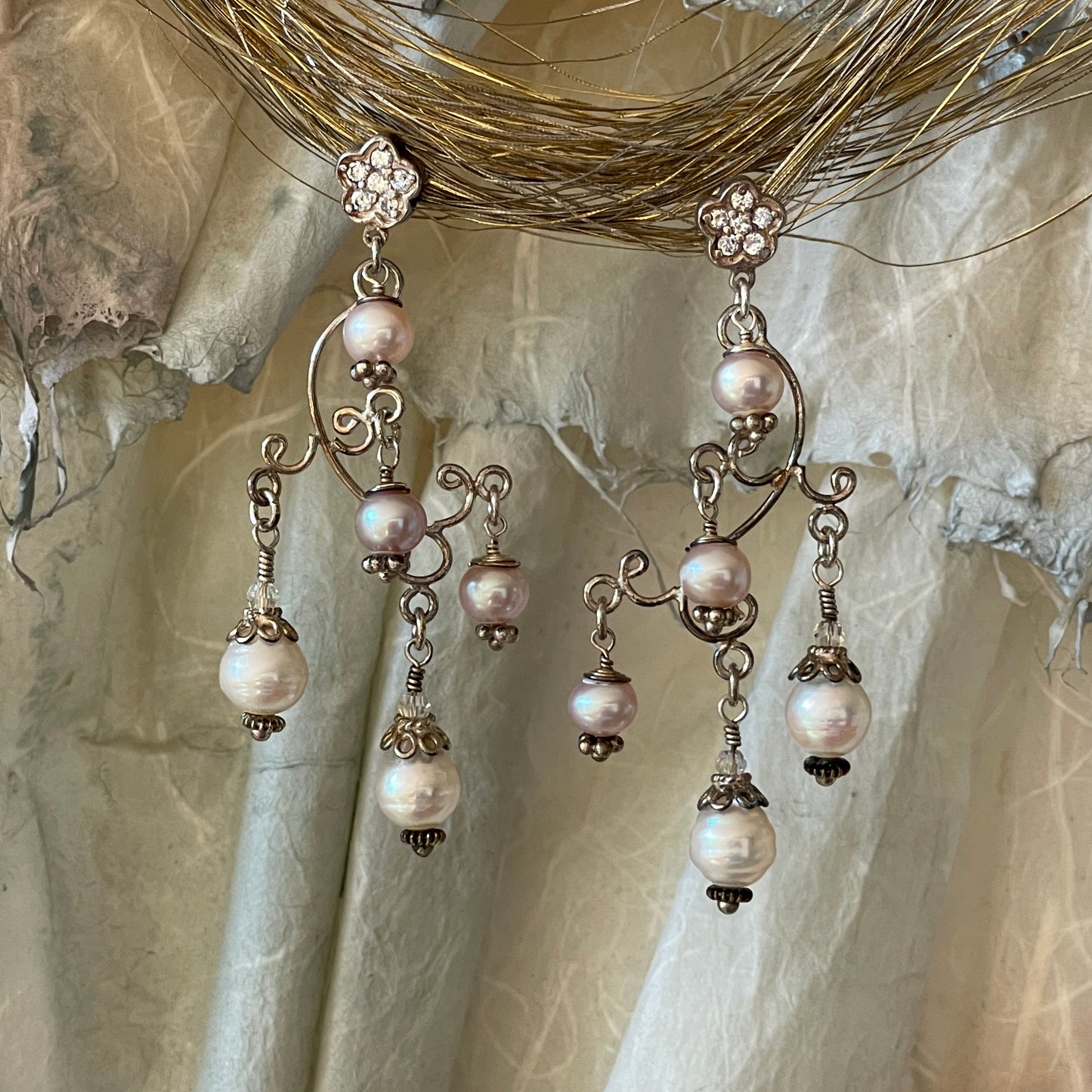 Rain Goddess beachlove chandelier earrings