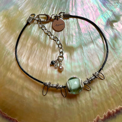 Handmade glass Rockport beachlove bracelet / Kimberly Arpaia