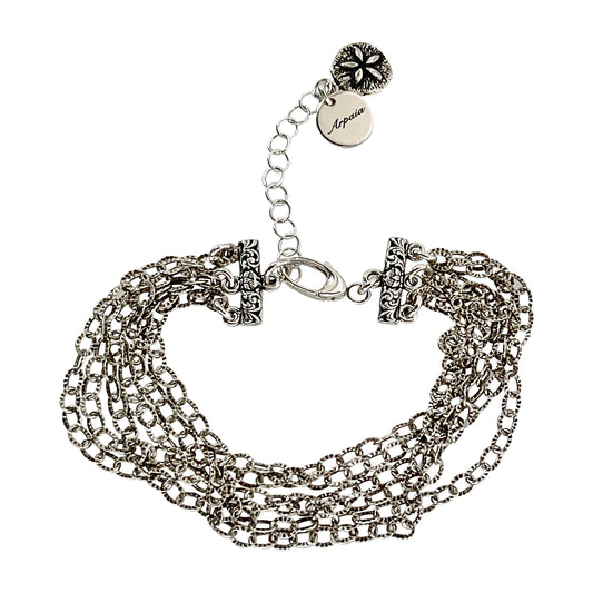 beachlove 6-strand silver chain bracelet / adjustable length